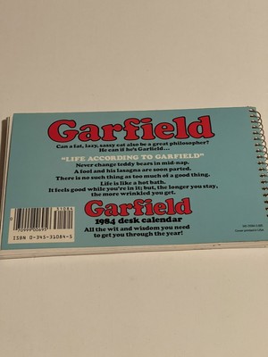 Vintage 1984 Garfield Desk Calendar "Life According to Garfield"  by Jim Davis | eBay