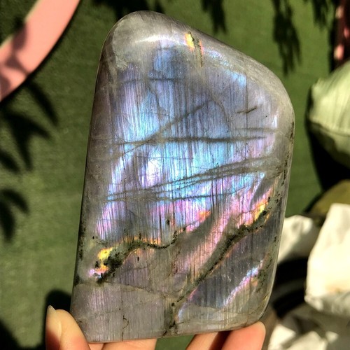 590G Natural Purple Labradorite Quartz Freeform Crystal Mineral specimen Healing - Picture 7 of 16