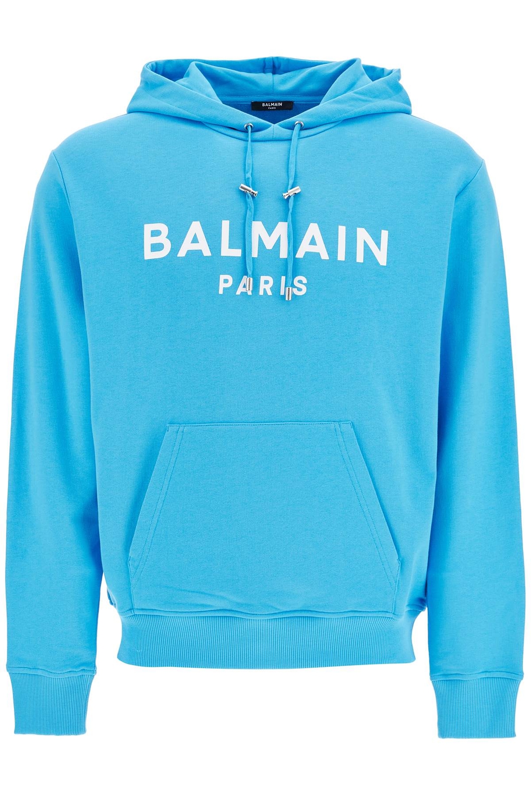 Толстовка с капюшоном и логотипом BALMAIN Men Tg S DH0JR002BB65 SME НЕБЕСНО-ГОЛУБОГО ЦВЕТА 181890₽