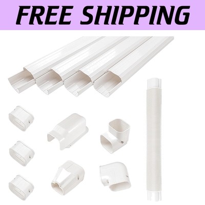 15ft Decorative PVC Line Set Cover - Smart Solution for Mini Split AC Systems