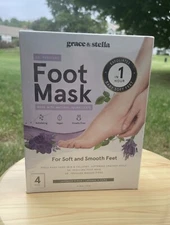 Grace & Stella Dr. Pedicure  Foot Mask 4 Pairs Lavender NEW