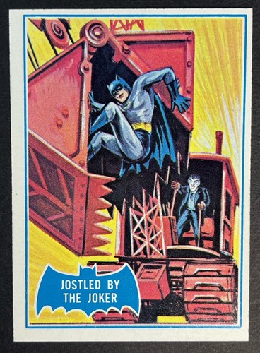 1966 Topps Batman Blue Bat #30B Jostled by the Joker — Raw
