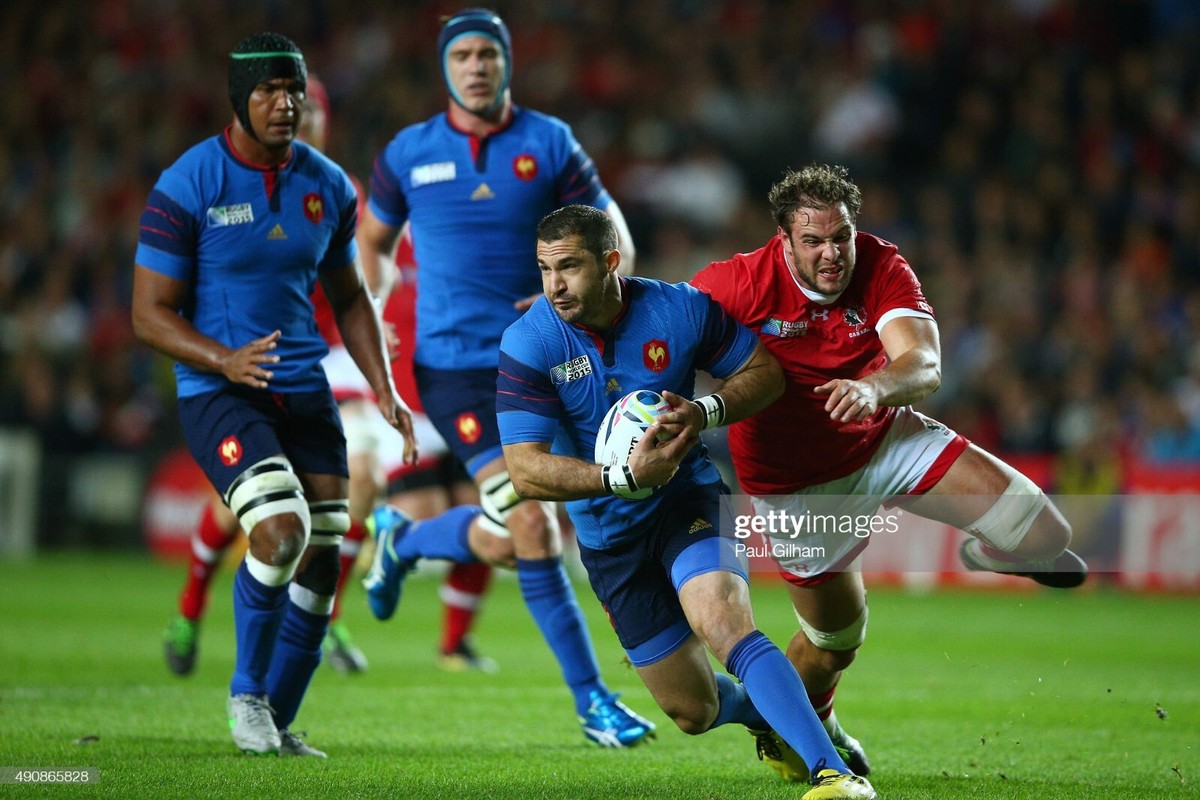 Maillot De Rugby Adidas France RWC 2015 - Avec Poche GPS - Taille M - Neuf Sans Boîte