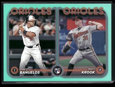 2024 Topps Update #US315 David Bañuelos / Matt Krook RCOM Aqua