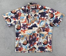 Vintage Hilo Hattie XL Made In Hawaii USA Button Down AOP Floral Luau Camp Shirt