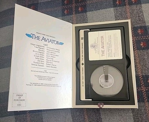 The Aviator 1985 Betamax NOT VHS Christopher Reeve Rosanna Arquette MGM/UA Beta - Imagen 3 de 3