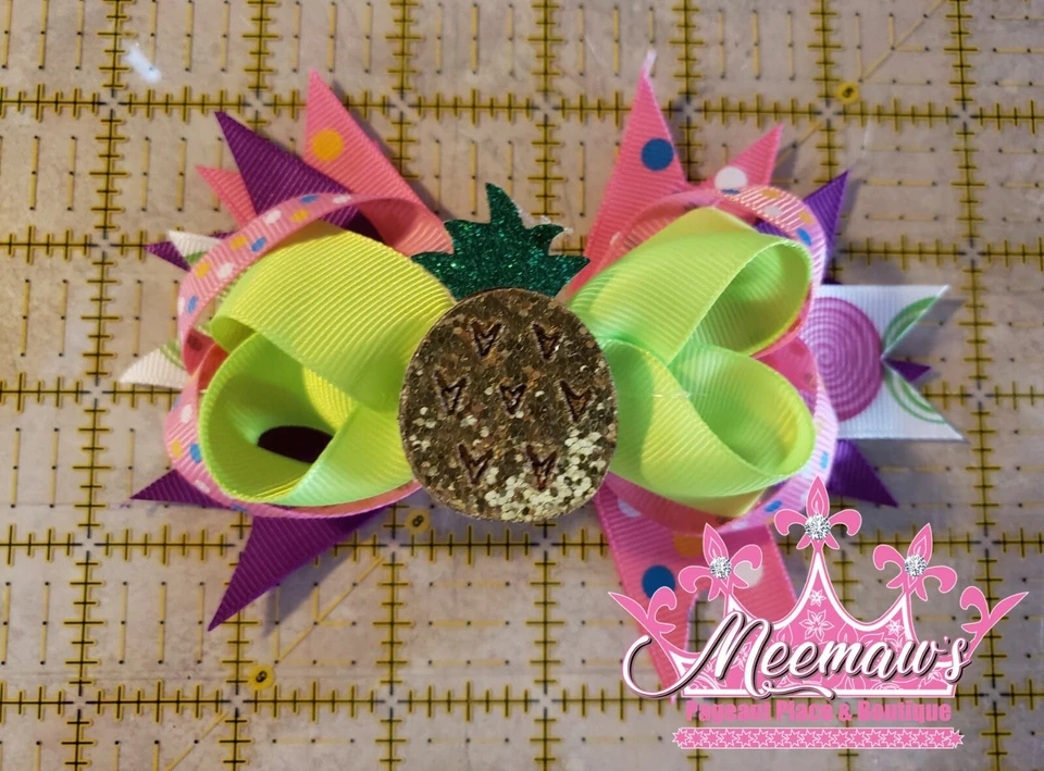 БОЛЬШОЙ бутик стиль RAINBOW цвета многослойный ананас волос бант!! ТАК ВЕСЕЛО! L@@K! - Изображение 2 из 4