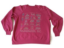 Vintage 90s Graphic Sweatshirt Washington XL Worn Distressed Grunge Pullover