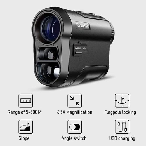 REVASRI 1000M golf rangefinder: slope, lock,vibration, USB, precise, compact, li - 第 3/6 張圖片