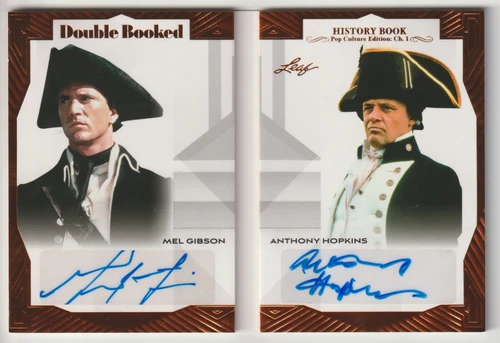 2024 MEL GIBSON ANTHONY HOPKINS AUTO 8/8 LEAF POP CULTURE DOUBLE BOOKED BRONZE