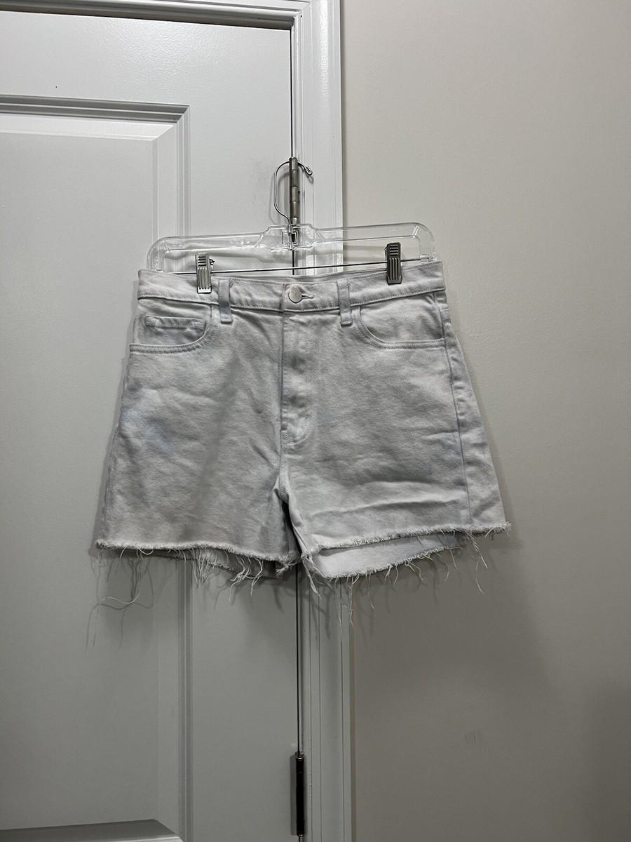 FLAWED J BRAND White Jules Denim High Rise Shorts Size 28 $168
