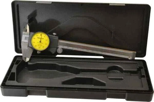 Mitutoyo 505-732 Yellow Dial Metric Dial Caliper, 0mm to 150mm