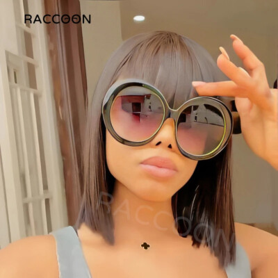 Vintage large Round Sunglasses Gradient Oversized Sun  display picture 1
