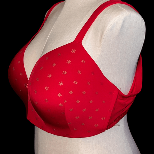 Plus Size Cacique Red Wireless Padded Bra Size 46D - Picture 2 of 5