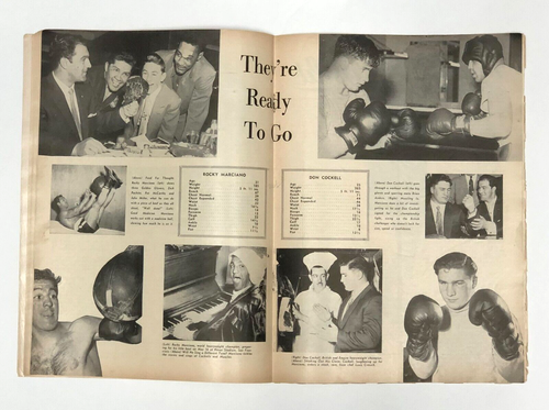Revista de boxeo The Ring 1955 Rocky Marciano vs Cockell campeón de peso pesado de colección - Imagen 3 de 8