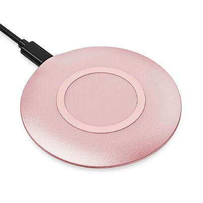 15W Wireless Charger Fast Pink Charging Pad Slim Quick Charge for Cell Phones