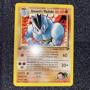 Pokemon Card Giovanni's Machoke Gym Challenge 1st Edition Uncommon 42/132 NM