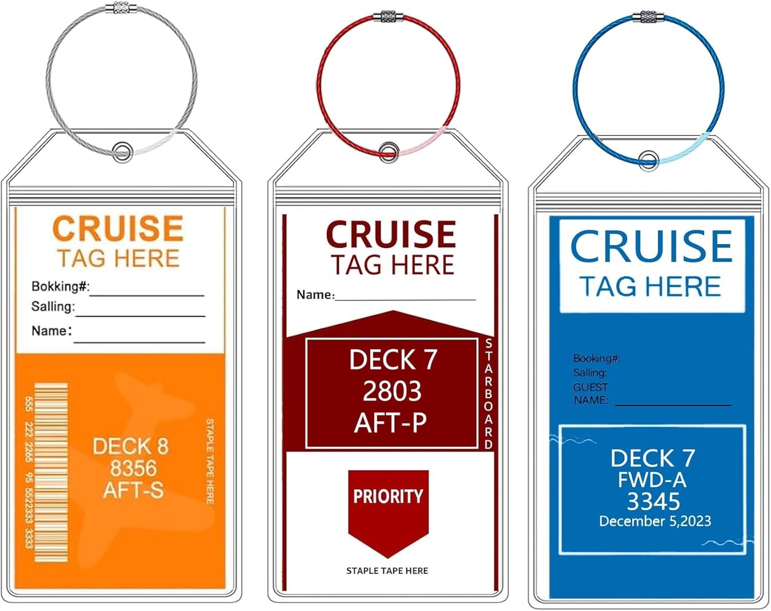 Tag Holders For Carnival Ncl Princess Msc Cruise Ships