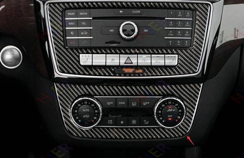 Para Benz ML GL 2012-2016 Vinilo Fibra de Carbono Consola Central Interruptor Panel Borde - Imagen 3 de 8