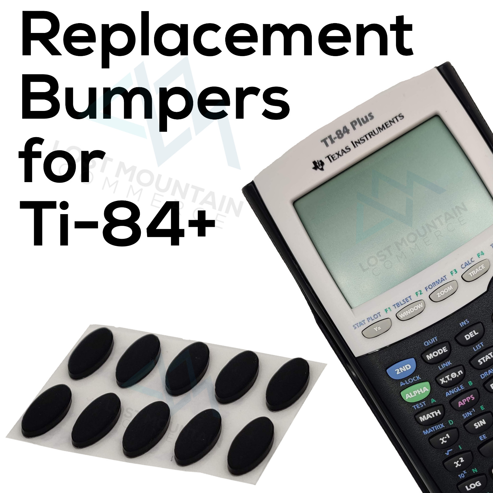 Set of 10 Replacement Rubber Grips Feet Bumpers for Ti-84 Plus Calculator