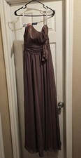 NEW Alfred Angelo Size 10  Evening Dress Formal Gown Bridesmaid Strapless Mocha 