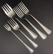 Oneida Stainless NEEDLEPOINT Dinner, Salad, Meat & Cocktail Forks Lot (RF1074)