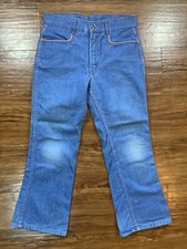 Vintage Sears High Waisted Flare Jeans 28x26 Women  s Retro 70  s 80  s Bellbottom