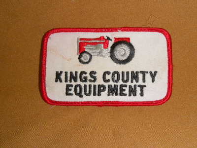 Vintage King's County California Equipment embroidered patch applique