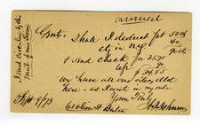 Boston MA, 61 Oliver Street, to Consolidated Fruit, 1873 postcard