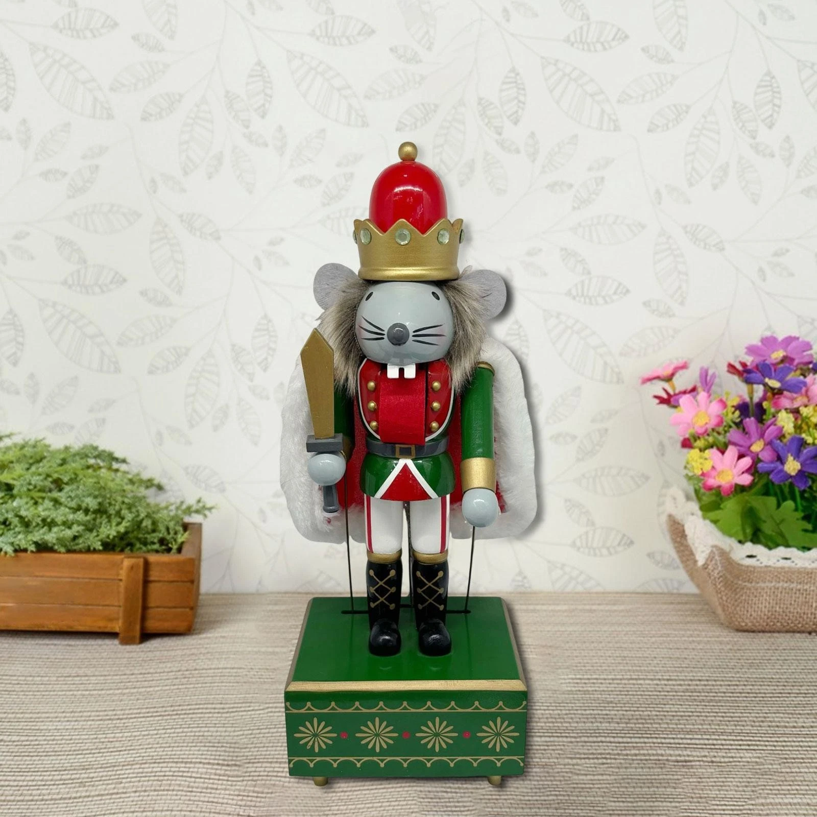 30cm Mouse Nutcracker King Musical Box Home Decor Multipurpose Desk Ornament
Opens in a new window o