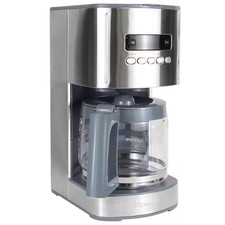Programmable 12 Cup Silver/Stainless Steel Drip Coffee Maker with Aroma Control