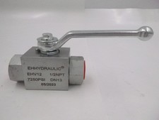 EH Hydraulics High Pressure Ball Valve EHV12 1/2"NPT 7250psi DN13 w/ Handle