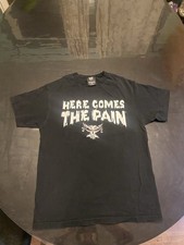 Brock Lesnar Here Comes The Pain T Shirt Black 2002 Trinity Mens Medium Vintage