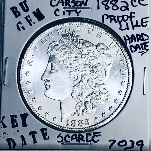 1882 CC BU GEM MORGAN SILVER DOLLAR UNC MS+++ U.S. MINT RARE KEY COIN 7039