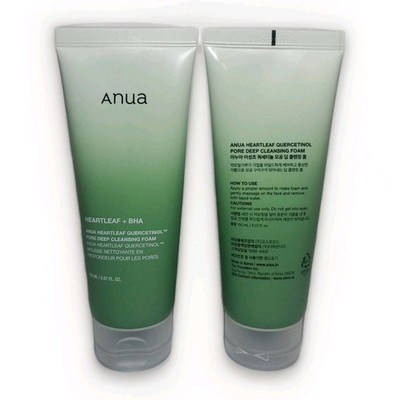2 x Anua Heartleaf + BHA Quercetinol Pore Deep Cleansing Foam 5.07 fl oz