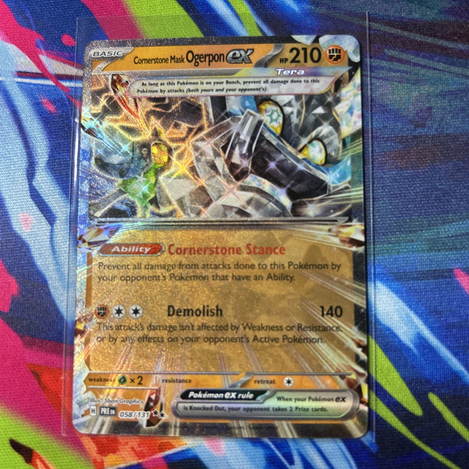 Cornerstone Mask Ogerpon Ex 58/131 Pokémon TCG S&V Prismatic Evolutions DBL Rare