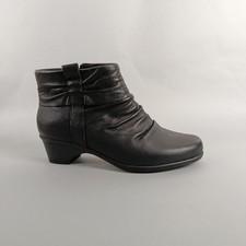 Stivaletti donna più caldi taglia 5 neri pelle zip tacco comodi eleganti Oriana