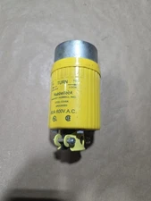 Hubbell HBL26419 60A 600V 3 Pole 4 Wire Power Plug - (works W/ Hbl26418)