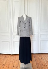 Yves Saint Laurent  1970s Houndstooth Wool Jacket  Size 40 / M to L
