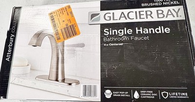 Glacier Bay Atterbury Single Hole Single-Handle Hi Arc Bathroom Brushed Knickle
