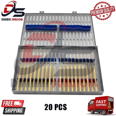 Rhoton Micro Dissector Set of 20 Pieces with Gold Surgery Surgical Instruments