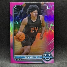 Ron Harper Jr. PINK 2021-22 Bowman University #32 Rutgers Scarlet Knights