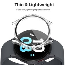 Samsung Galaxy Watch 5 Tempered Glass Integrated Single Row Diamond Inlay