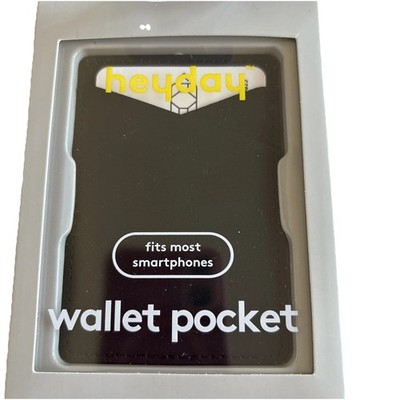 Heyday Wallet Pocket Fits Most Smartphones Black. NEW