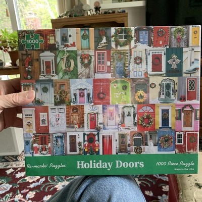  HOLIDAY DOORS  Re-Marks Puzzle 1000 pieces, Made In USA, Christmas, Sealed New.