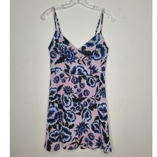 Show Me Your MUMU Regina Floral Mini Dress - baby pink & blue - SMALL