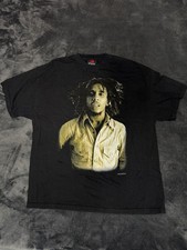 Zion Rootswear Bob Marley T-Shirt Size 2X Black Graphic Reggae Tee