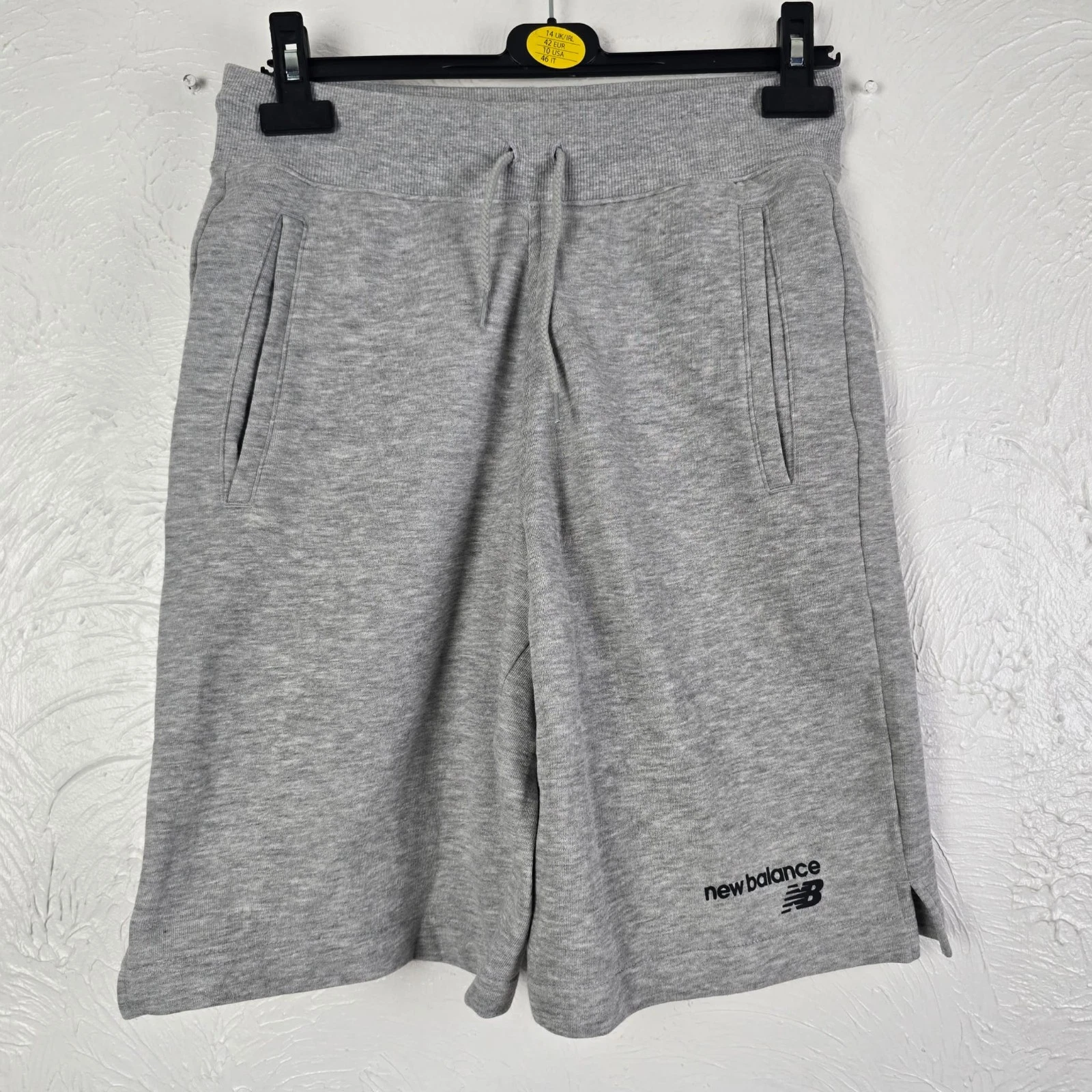 New Balance pantaloncino uomo taglia S grigio coulisse vita logo lounge palestra