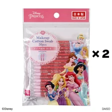 Daiso Disney Princess Makeup Cotton Swabs 50pcs – Precision Double-Ended Tips