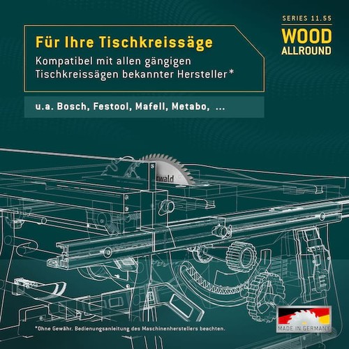 Bayerwald - HM Kreissägeblatt - Ø 250 x 3.2 x 30 | Z=48 GW | Serie 11.55 - - Bild 4 von 8
